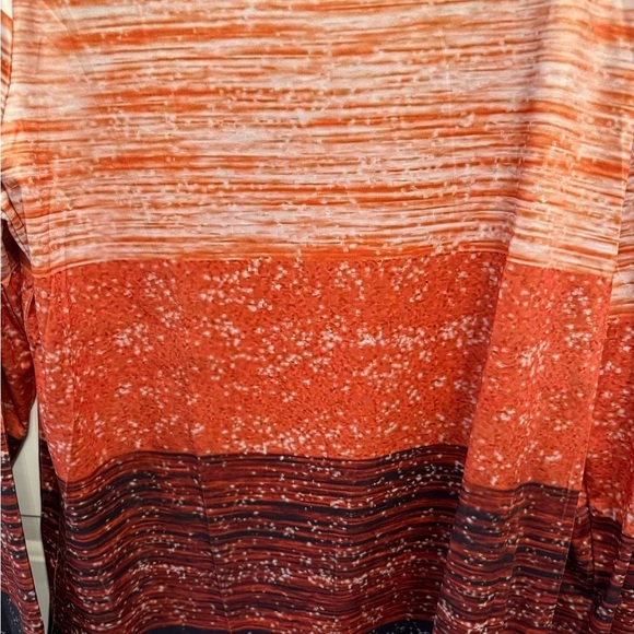 Women’s longer -sleeve knit top with a multicolored striped call pattern SIZE XL - Picture 2 of 5